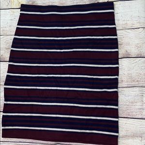 Loft stripped skirt